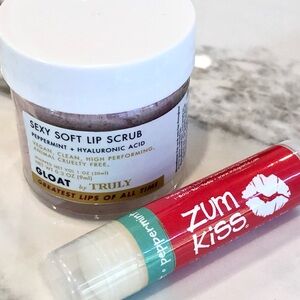 TRULY Gloat Sexy Soft Lip Scrub & ZUM KISS Peppermint Lip Balm